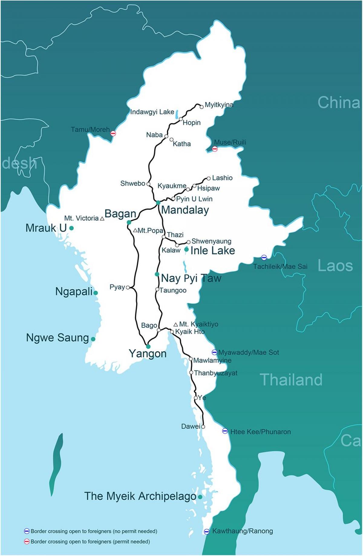 மியான்மர் ரயில் வரைபடம்
